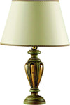 Lume-In-Legno-Classico-Verde-Etrusco-Oro-Con-Paralume-1-Luce-Piccione