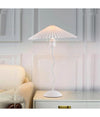 Lume In Metallo Bianco Moderno Abat Jour E27 Lampada Tavolo Con Interruttore D25