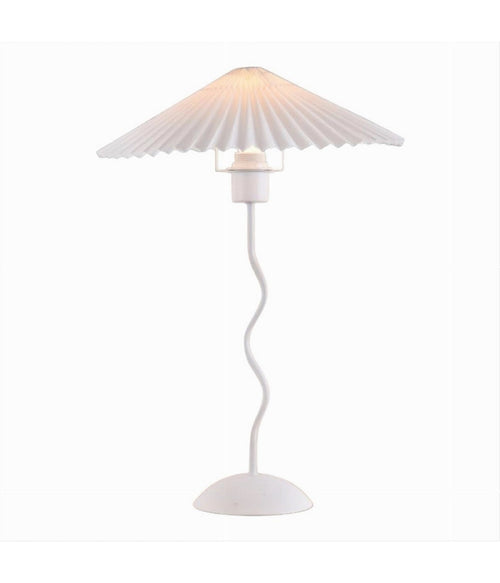 Lume In Metallo Bianco Moderno Abat Jour E27 Lampada Tavolo Con Interruttore D25
