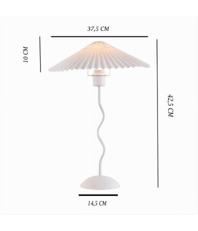 Lume In Metallo Bianco Moderno Abat Jour E27 Lampada Tavolo Con Interruttore D25