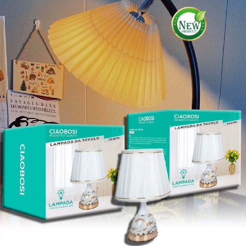 Lume Lampada Abat Jour Comodino Com? Da Tavolo Arredo Camera Casa Luce Tx-9774 Illuminazione/Illuminazione per interni/Lampade/Lampade da tavolo e abat-jour Trade Shop italia - Napoli, Commerciovirtuoso.it