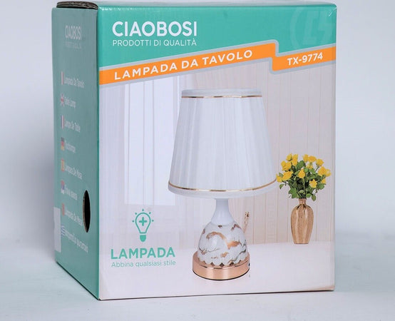Lume Lampada Abat Jour Comodino Com? Da Tavolo Arredo Camera Casa Luce Tx-9774 Illuminazione/Illuminazione per interni/Lampade/Lampade da tavolo e abat-jour Trade Shop italia - Napoli, Commerciovirtuoso.it