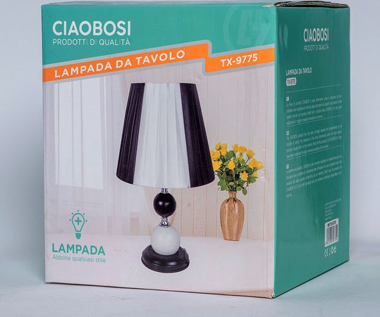 Lume Lampada Da Tavolo Abat Jour Con Paralume Comodino Camera Casa Luce Tx-9775 Illuminazione/Illuminazione per interni/Lampade/Lampade da tavolo e abat-jour Trade Shop italia - Napoli, Commerciovirtuoso.it