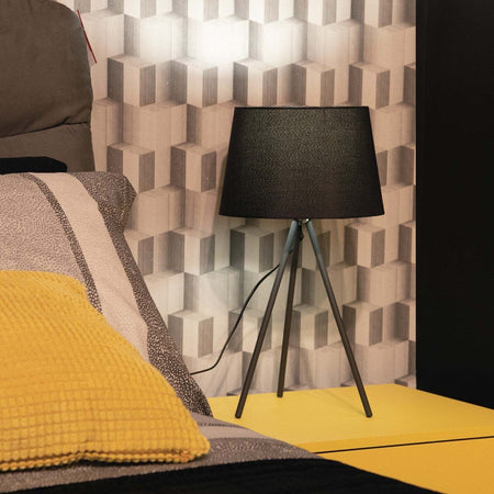 Lume Marilyn Nero 1Xe27 42,7Cm Illuminazione/Illuminazione per interni/Lampade/Lampade da tavolo e abat-jour Led Mall Home - Napoli, Commerciovirtuoso.it