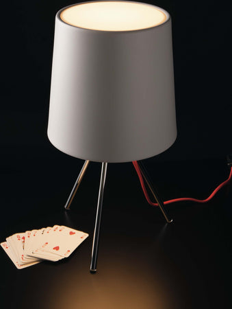 Lume Marley Bianco 1Xe14 25X43,5Cm Illuminazione/Illuminazione per interni/Lampade/Lampade da tavolo e abat-jour Led Mall Home - Napoli, Commerciovirtuoso.it