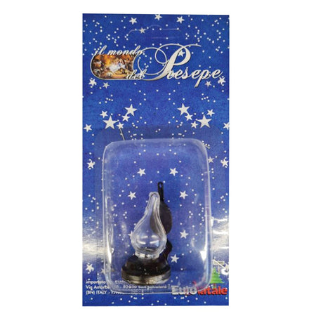 Lume lanterna natalizia per presepe in plastica e metallo h 4 cm