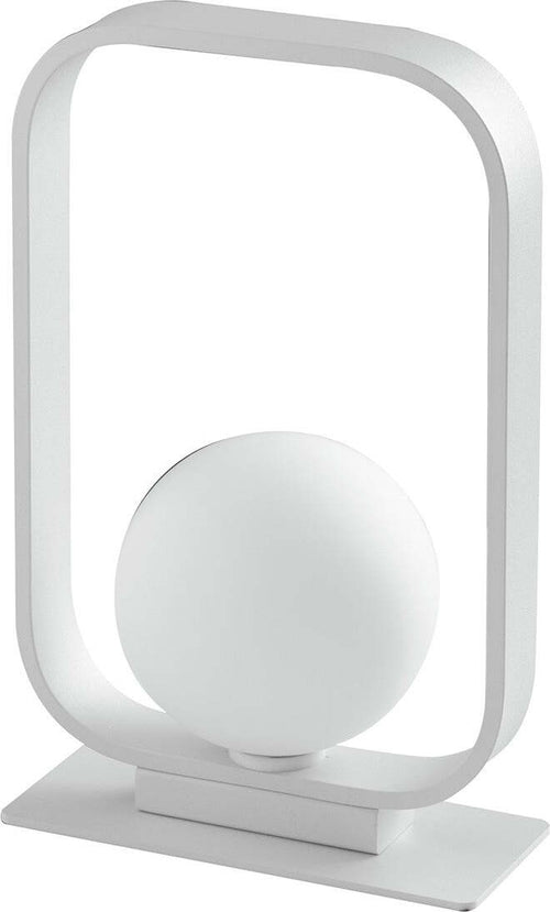 Lume Roxy Bianco 1Xg9 16X26X10Cm Illuminazione/Illuminazione per interni/Lampade/Lampade da tavolo e abat-jour Led Mall Home - Napoli, Commerciovirtuoso.it
