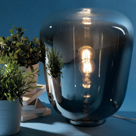 Lume Smoke Fume' 1Xe27 33X39,8Cm Illuminazione/Illuminazione per interni/Lampade/Lampade da tavolo e abat-jour Led Mall Home - Napoli, Commerciovirtuoso.it