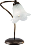Lumetto-1-Luce-Alice-Ferro-Battuto-Marrone-E-Oro-Vetro-Bianco