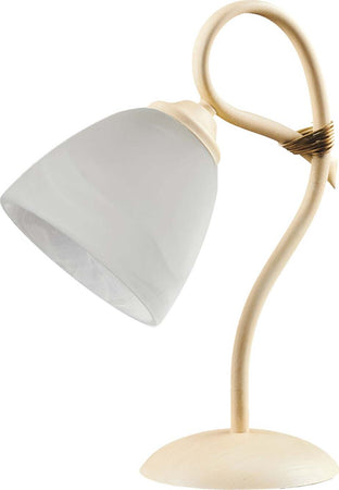 Lumetto-1-Luce-Dallas-Ferro-Battuto-Avorio-Decapè-Vetro-Bianco