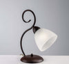 Lumetto-1-Luce-Ferro-Batturo-Nero-e-Ruggine-e-Vetro-Bianco-Serie-Aurelio