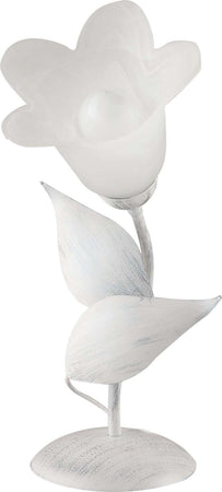 Lumetto-1-Luce-Olga-Ferro-Battuto-E-Vetro-Bianco-E-Argento