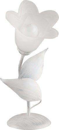 Lumetto-1-Luce-Olga-Ferro-Battuto-E-Vetro-Bianco-E-Argento