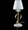 Lumetto-Classico-1-Luce-Ferro-Battuto-Bianco-e-Oro-con-Paralume-Serie-Bandolo