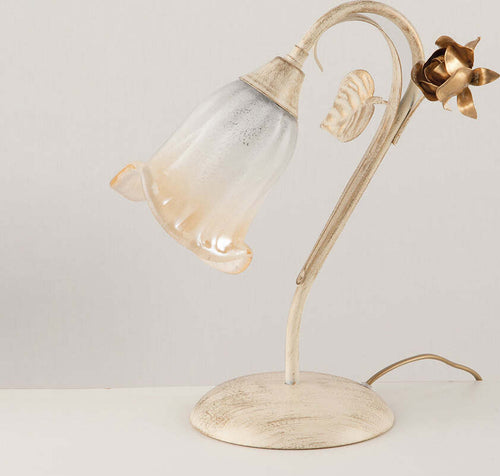 Lumetto-Classico-Arte-Povera-1-LuceFerro-Battuto-Avorio-e-Oro-Serie-Cestino
