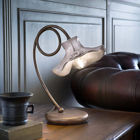 Lumetto-Classico-Lecco-Metallo-E-Ceramica-Ruggine-Decorato-1-Luce-E14