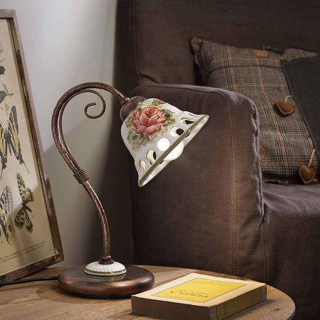 Lumetto-Classico-Napoli-Metallo-E-Ceramica-Nero-Sfumato-Rame-1-Luce-E14