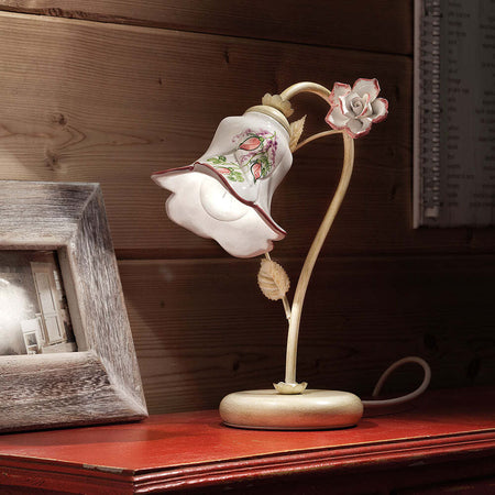 Lumetto-Classico-Pisa-Metallo-E-Ceramica-Bianco-Sfumato-Oro-1-Luce-E14