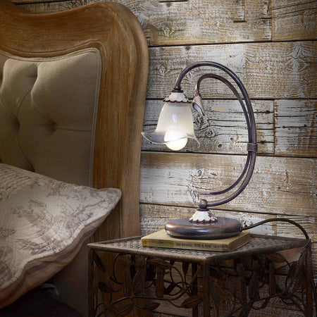 Lumetto-Classico-Vicenza-Metallo-E-Ceramica-Nero-Sfumato-Rame-1-Luce-E14