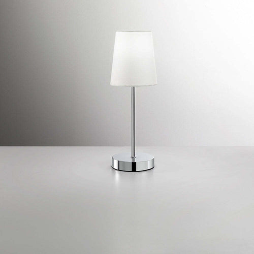 Lumetto-Contemporaneo-Adam-Cromo-Paralume-Bianco-1-Luce-E14