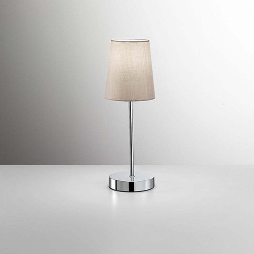 Lumetto-Contemporaneo-Adam-Cromo-Paralume-Tortora-1-Luce-E14