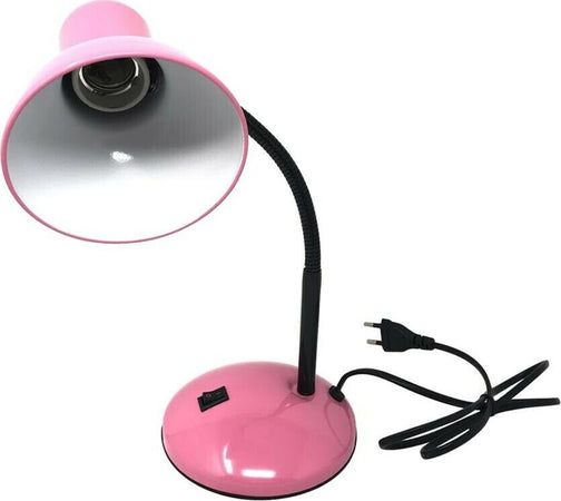 Lumetto-Da-Scrivania-Braccio-Snodabile-Lampada-Porta-Lampadina-E27-Lume-Rosa-Universo