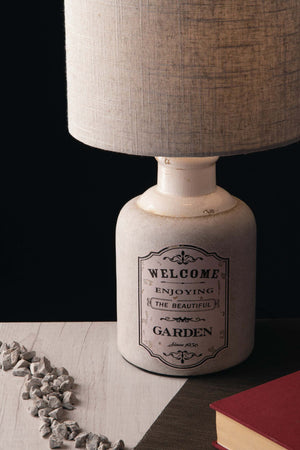 Lumetto Factory Beige 1Xe27 24X43Cm Illuminazione/Illuminazione per interni/Lampade/Lampade da tavolo e abat-jour Led Mall Home - Napoli, Commerciovirtuoso.it