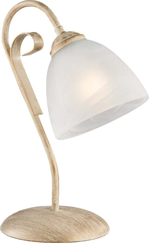 Lumetto-Forgiato-1-Luce-Ferro-Avorio-E-Oro-Vetro-Bianco