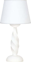 Lumetto-In-Legno-Classico-Bianco-Opaco-Con-Paralume-1-Luce-Coromorano