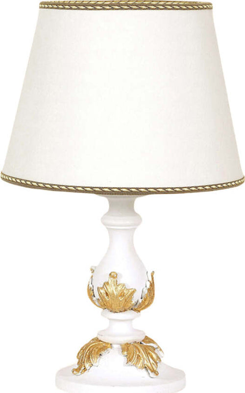 Lumetto-In-Legno-Classico-Bianco-Oro-Naturale-Con-Paralume-1-Luce-Fenicottero