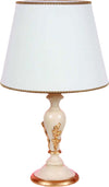 Lumetto-In-Legno-Classico-Crema-Oro-Con-Paralume-1-Luce-Pavoncelle