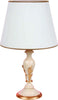 Lumetto-In-Legno-Classico-Crema-Oro-Con-Paralume-1-Luce-Pavoncelle