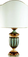 Lumetto-In-Legno-Classico-Oro-Avorio-Verde-Arancio-Con-Paralume-1-Luce-Oca