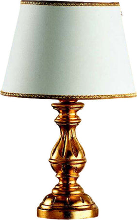 Lumetto-In-Legno-Classico-Oro-Con-Paralume-1-Luce-Cicogna
