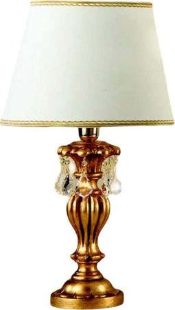 Lumetto-In-Legno-Classico-Oro-Con-Paralume-1-Luce-Fagiano