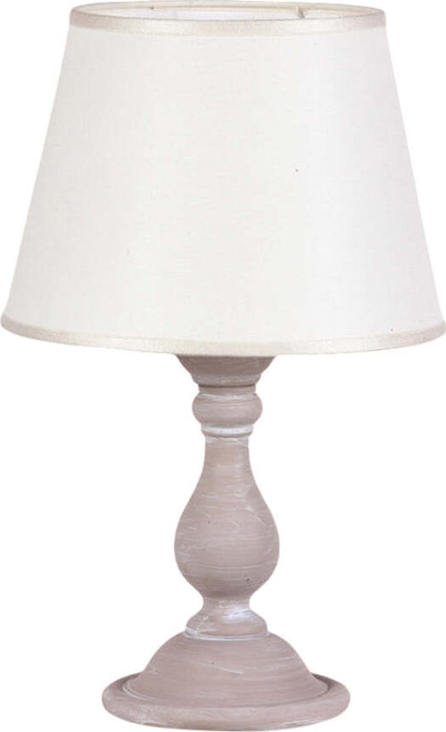 Lumetto-In-Legno-Classico-Tortora-Sbiancato-Con-Paralume-1-Luce-Laridi