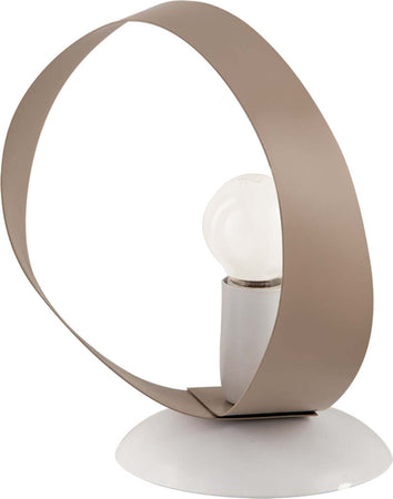Lumetto-Moderno-Primula-1-Luce-In-Ferro-Laccato-Bianco-E-Tortora