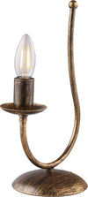 Lumetto-Rustico-Botte-1-Luce-In-Ferro-Battuto-Marrone-E-Oro