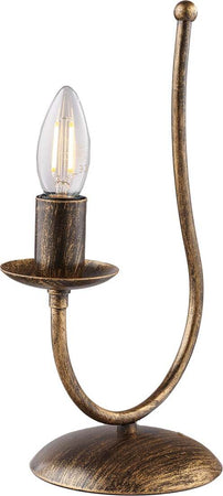 Lumetto-Rustico-Botte-1-Luce-In-Ferro-Battuto-Marrone-E-Oro