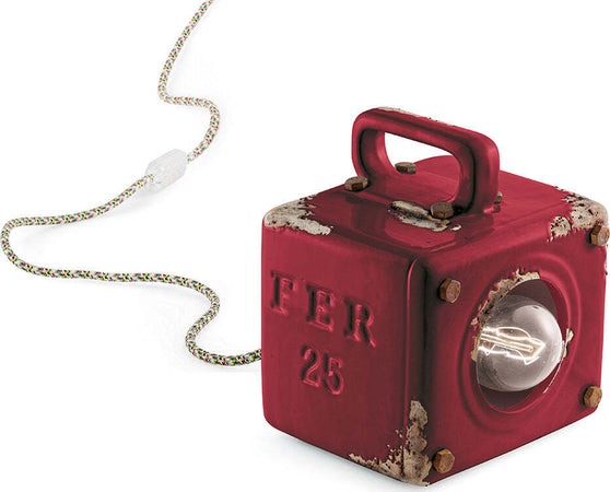 Lumetto-Vintage-Industrial-Cubica-Ferro-Ceramica-Bordeaux-1-Luce-E27