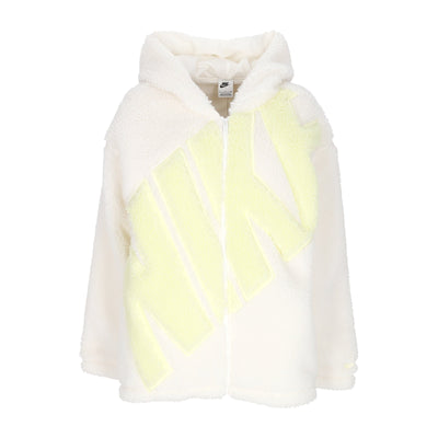 Nike Orsetto Donna W Sportswear Logo High-pile Jacket Sail/luminous Green da donna