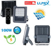 Faro proiettore luce LED da 100W con pannello solare per esterno con sensore crepuscolare e movimento