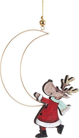 Luna con Renna Pendaglio natalizio Oro e Rosso h 15 cm Casa e cucina/Decorazioni per interni/Addobbi e decorazioni per ricorrenze/Decorazioni natalizie/Addobbi e decorazioni/Palle e palline MagiediNatale.it - Altamura, Commerciovirtuoso.it