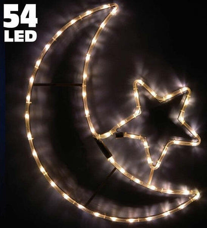 Luna Stella Luminosa Per Esterno 54 Led Bianco Caldo Illuminazione Altezza 66cm Casa e cucina/Decorazioni per interni/Addobbi e decorazioni per ricorrenze/Decorazioni natalizie/Luci natalizie/Catene luminose per esterni Trade Shop italia - Napoli, Commerciovirtuoso.it