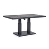 Tavolino Truman con struttura in alluminio, con piano in ceramica, altezza regolabile