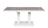 Tavolino Truman con struttura in alluminio, con piano in ceramica, altezza regolabile