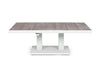 Tavolino Truman con struttura in alluminio, con piano in ceramica, altezza regolabile