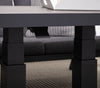 Tavolino Truman con struttura in alluminio, con piano in ceramica, altezza regolabile