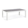 Tavolo Kledi piano in ceramica, struttura in alluminio per esterno da 120 x 70 cm
