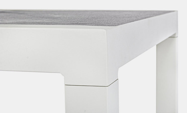 Tavolo "Kledi" piano in ceramica, struttura in alluminio per esterno da 120 x 70 cm